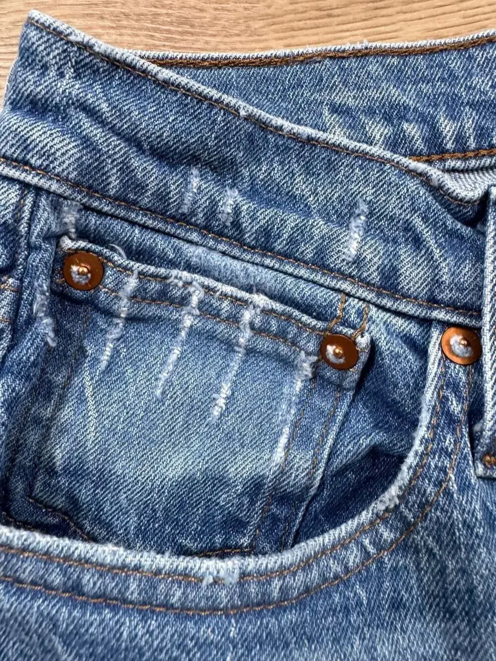 Madewell The Slim Boyjean Jeans Womens 29 Blue Mid Rise Straight Denim Stretch